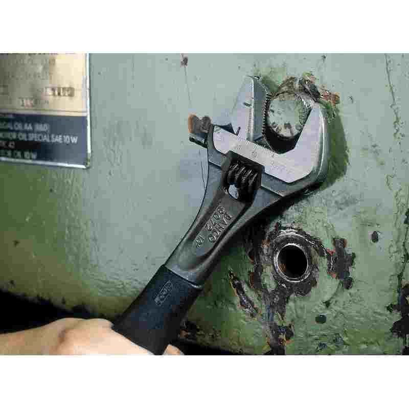 Шведский разводной ключ 257 мм 10 с двухсторонним оборотом кулачка 33 мм Ergo BAHCO [9072 P]