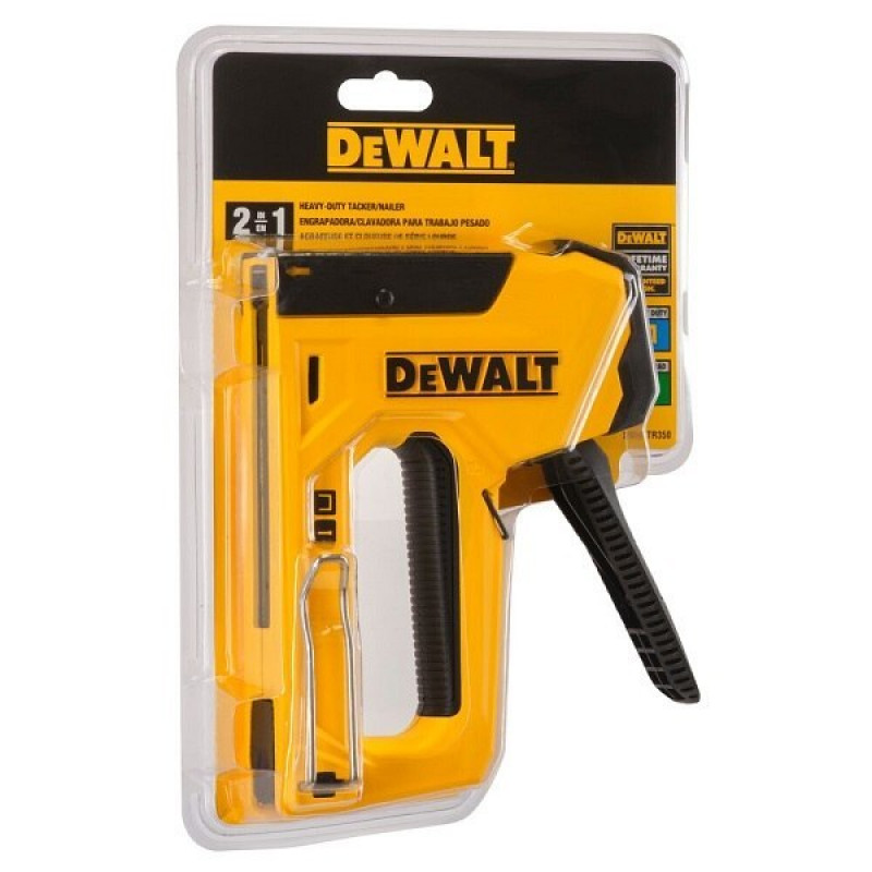 Ручний степлер DeWalt 2-в-1 з функцією цвяхозабивання [DWHTTR350-0] з алюмінію