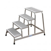 Промышленная монтажная лестница, платформа с 4 ступенями из алюминиевой решетки, STABILO PROFESSIONAL KRAUSE [805348]