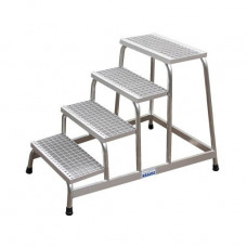 Промышленная монтажная лестница, платформа с 4 ступенями из алюминиевой решетки, STABILO PROFESSIONAL KRAUSE [805348]