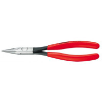 Плоскогубці монтажні, короткі напівкруглі губки, 200 мм, пластикова ручка, Knipex [28 21 200]