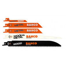 Набір із 5 полотен для зворотно-поступальної пилки по дереву та металу, Bahco [3940-MIX-SET-5P]