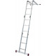 Четырехсекционная шарнирная алюминиевая стремянка + 2 платформы CORDA KRAUSE [085214] 4x3 ступеньки