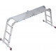 Четырехсекционная шарнирная алюминиевая стремянка + 2 платформы CORDA KRAUSE [085214] 4x3 ступеньки