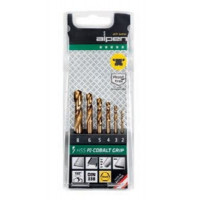 Набор из 6 коротких кобальтовых сверл для металла и нержавеющей стали HSS PZ-COBALT TM6 со шлифованной 3-плоскостной ручкой